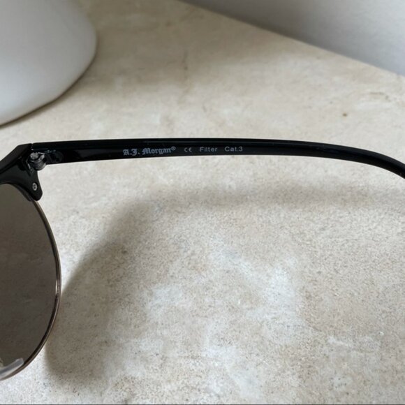 AJ Morgan blue mirrored black frame sunglass NIP - Picture 4 of 7